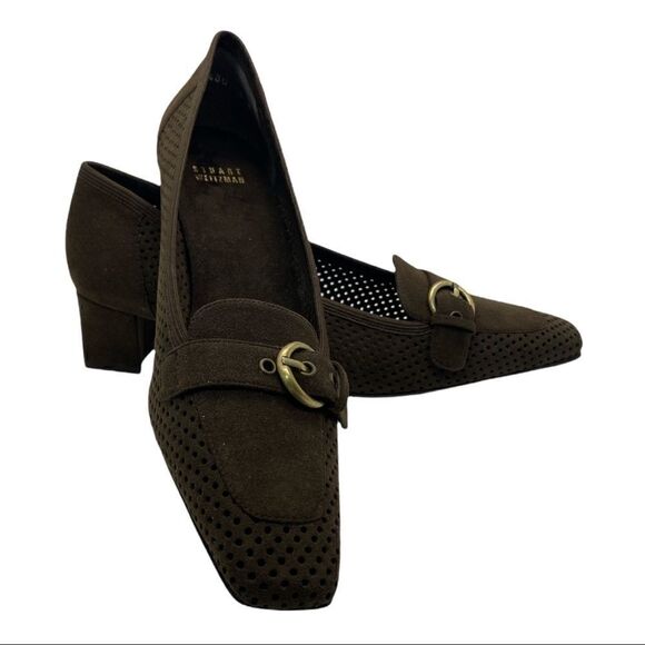 Women's Career Stuart Weitzman Brown Suede Pumps Shoes Sz 9N - Picture 3 of 13
